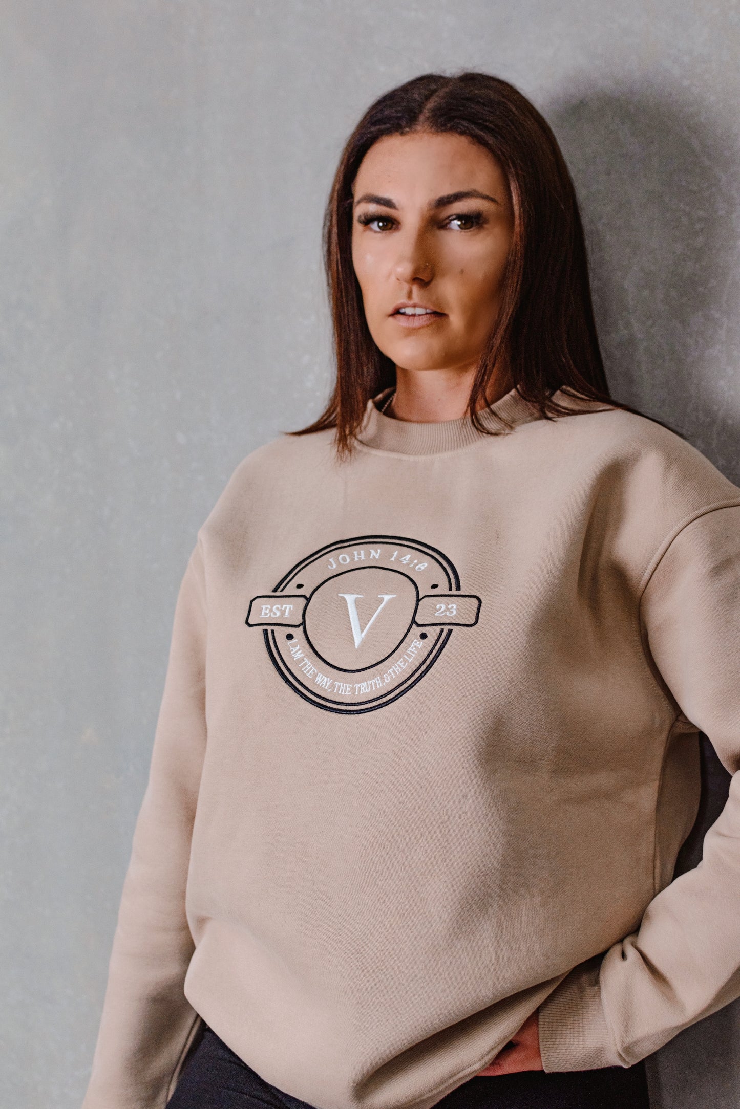 JOHN 14:6 Crewneck - Beige